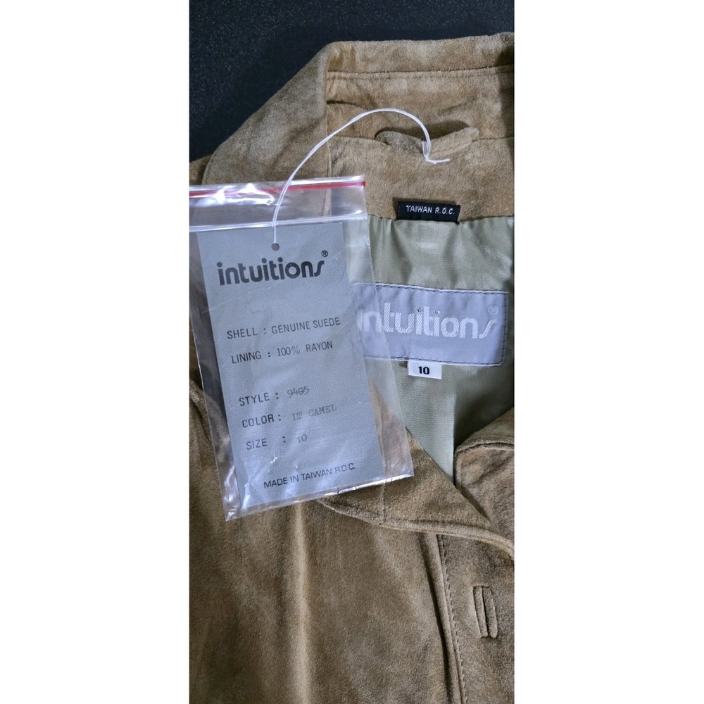 NEW Vintage Intuitions Jacket Coat Women 10 Suede Leather Western 80s Bomber - Picture 4 of 7